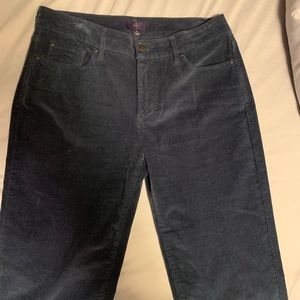 NYDJ blue corduroy straight leg pants